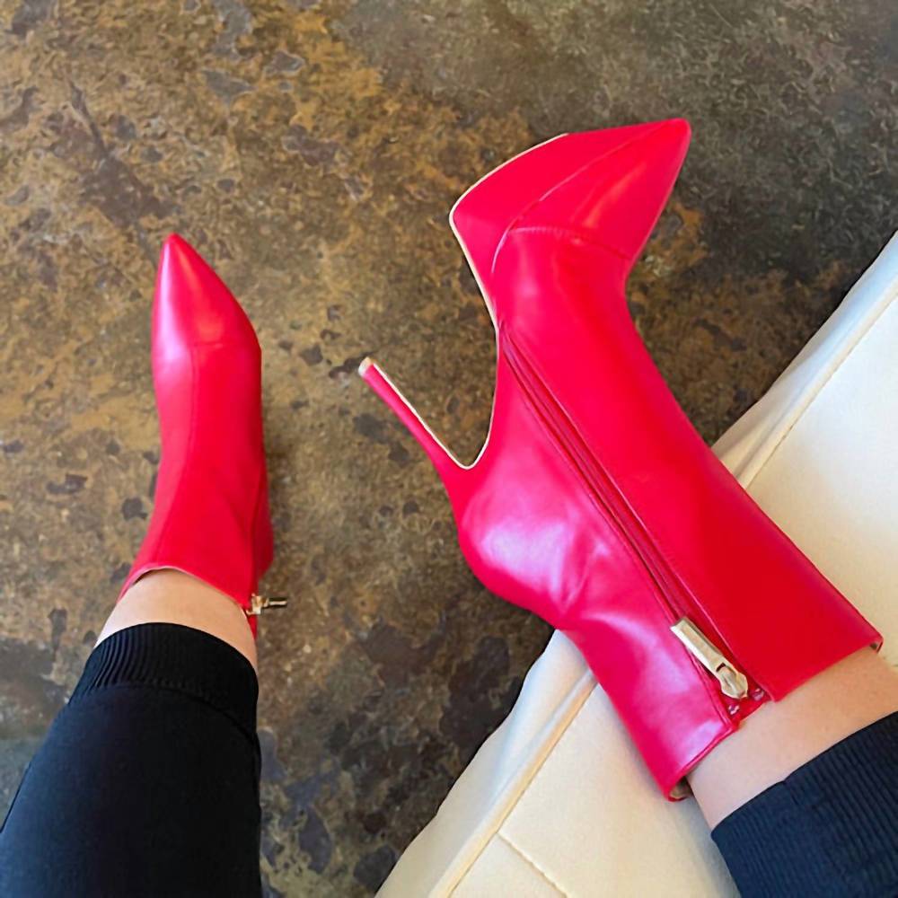 NEW VOGUISH CHIC selma boots in red - Picture 2 of 3
